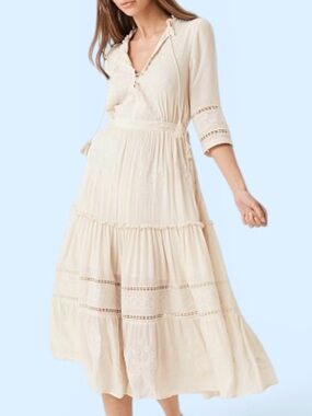 Spell & The Gypsy Loves Me Not Garden Party Dress In Cream